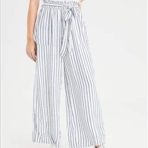 Aerie Striped paper bag pants